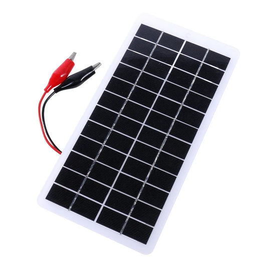 Panel solar de polisilicio de 20 W y 12 V, celda solar portátil, cargador de batería solar, para banco de energía, lámpara exterior